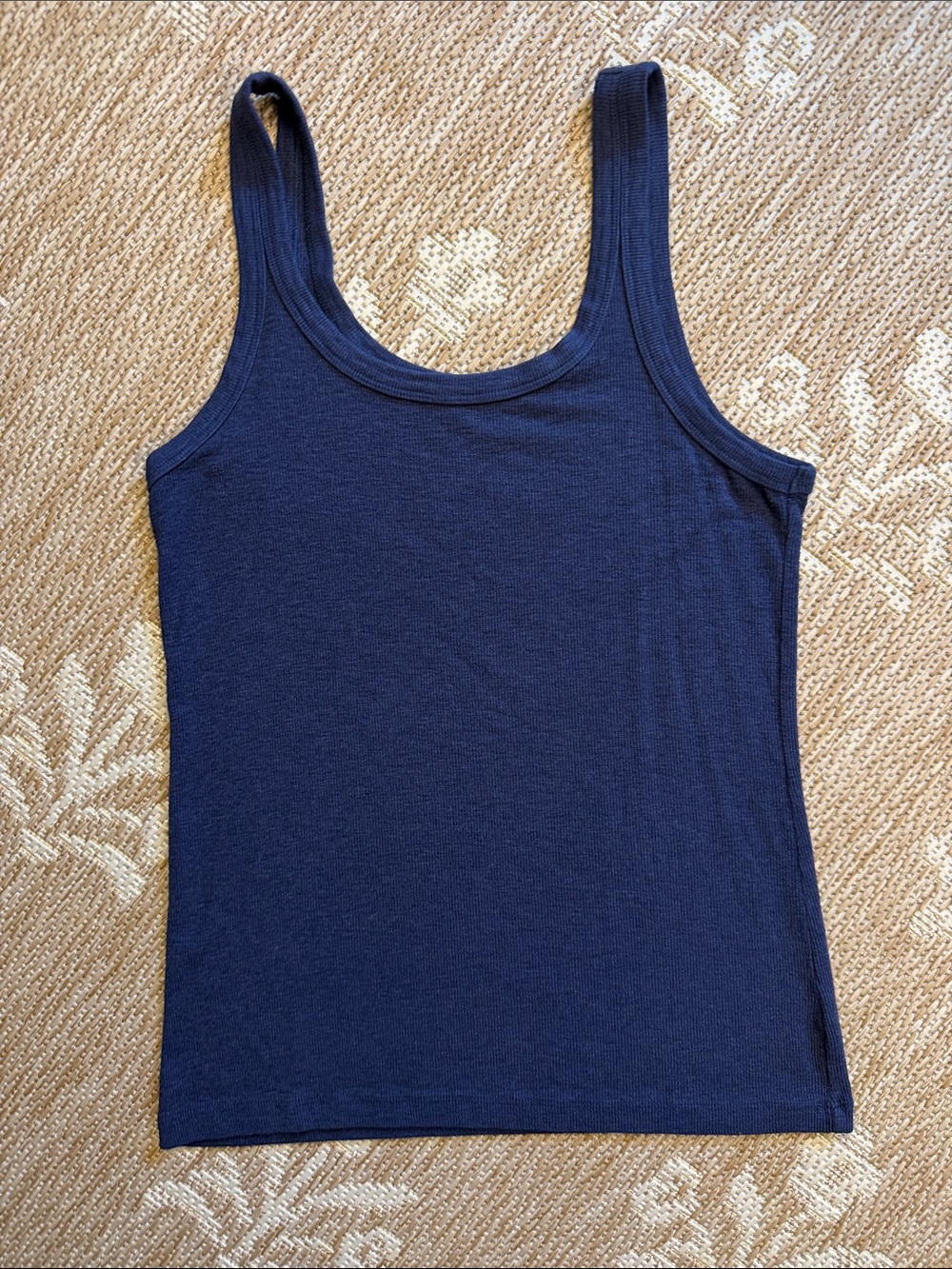 aerie Navy Ribbed Tank Top
